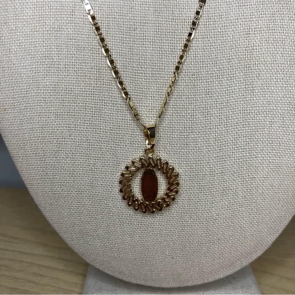 Our Lady of Guadalupe around Circle CZ Pendant on a Mariner Chain in Gold - Picture 8 of 14